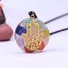Hand Of Fatifa Orgonite Senven Chakra Energy Necklace Reiki Energy Pendant Yoga Meditation Necklace Resin Craft Jewelry | Vimost Shop.