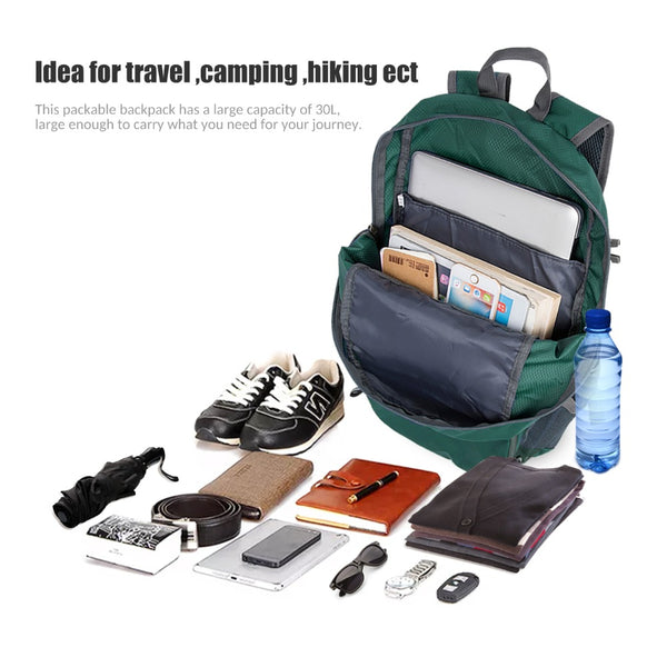 35ML Lightweight Hiking Travel Backpack Water Resistant Packable Daypack for Women Men Travel Duffles