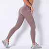 Solid Seamless Yoga Pants Fashion High Elastics Hips Lifting Leggings Workout Push Up Running Sports Pants Women Clothing | Vimost Shop.