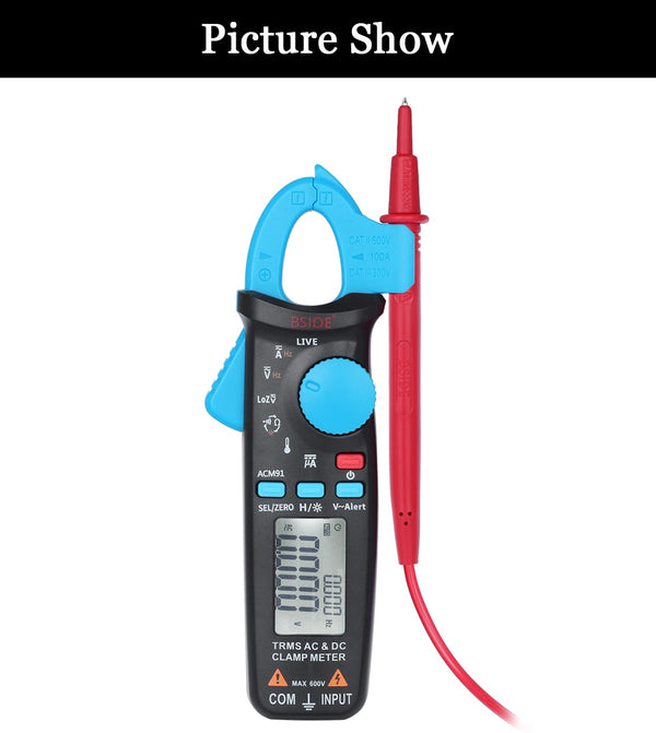 True RMS Clamp Meter 1mA Plier Ammeter Professional Car repair Digital Multimeter DC AC Current Volt Temp Capacitor Tester | Vimost Shop.