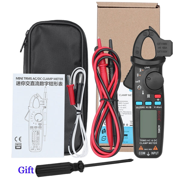 True RMS Clamp Meter 1mA Plier Ammeter Professional Car repair Digital Multimeter DC AC Current Volt Temp Capacitor Tester | Vimost Shop.