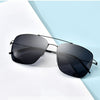 Polarized Sunglasses Men Ultralight Brand Design Mirror Alloy Oversize Square Sun Glasses for Men Screwless Eyewear
