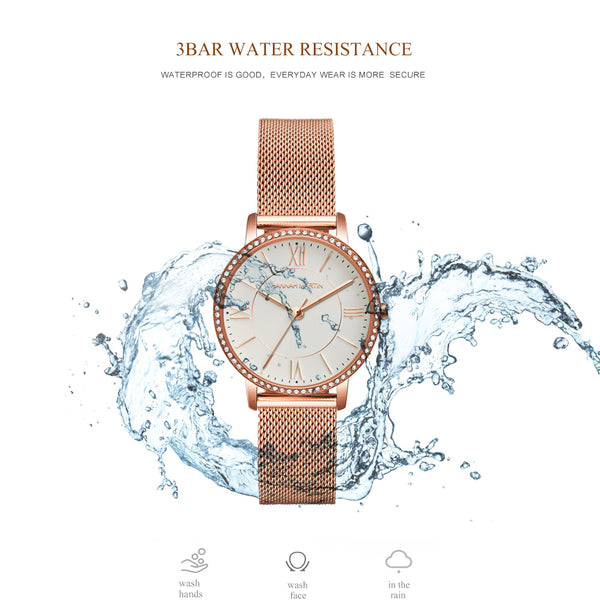 1 Set Watch & Bracelet Women  Japan Quartz Rhinestone Wristwatches Top Brand Luxury Fashion Casual Ladies Watches