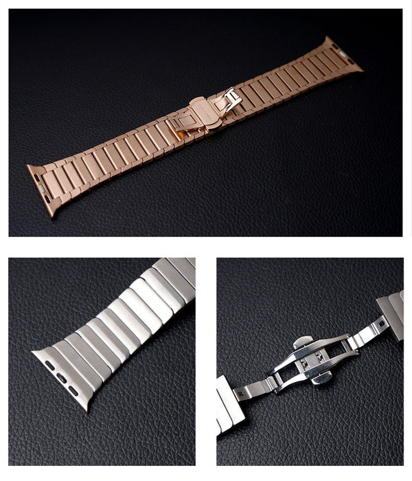 Strap For Apple watch band 44mm 40mm iwatch band 42mm 38mm Stainless Steel Link bracelet metal apple watch series 6 se 5 4 3 | Vimost Shop.