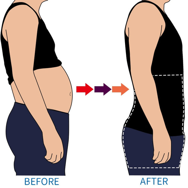Men Body Shaper Abdomen Reducing Shapewear Waist Trainer Belly Slimming Shapers Abs Slim Vest Male Compression Shirts Corset Top | Vimost Shop.