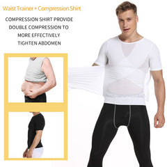 Men Body Shaper Abdomen Reducing Shapewear Waist Trainer Belly Slimming Shapers Abs Slim Vest Male Compression Shirts Corset Top | Vimost Shop.