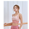 Seamless Striped Yoga Bra Top Padded Push Up Sports Work Out Bra Women Yoga Top Sports Shirt Beauty Back Shockproof Crop Top | Vimost Shop.