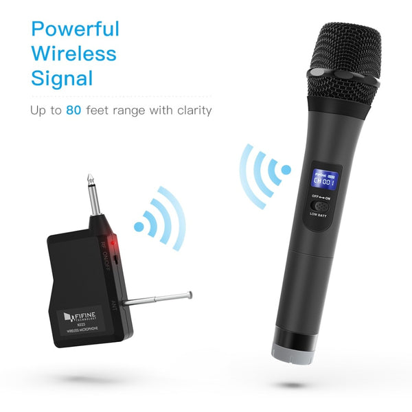 UHF Wireless Handheld Dynamic Microphone& Receiver for Outdoor party Wedding Bar Live Show School conference Karaoke