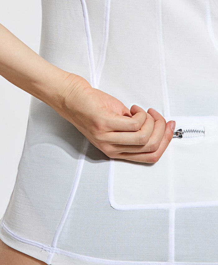 Women's UPF 50+ Zipper Front Rash Guard Swim Shirt Short Sleeves