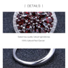 3.88Ct Round Natural Red Garnet Gemstone Ring 925 Sterling Silver Vintage Cocktail Rings for Women Fine Jewelry | Vimost Shop.