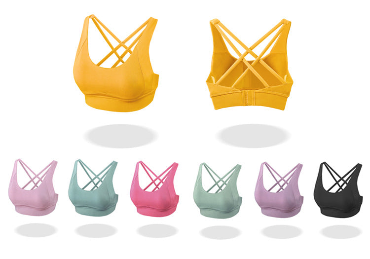 Running Bras Shock-Proof Yoga Tops Heart-shaped Seamless Buckle Beauty Back Fitness Sports Bra Women Gym Crop Top | Vimost Shop.