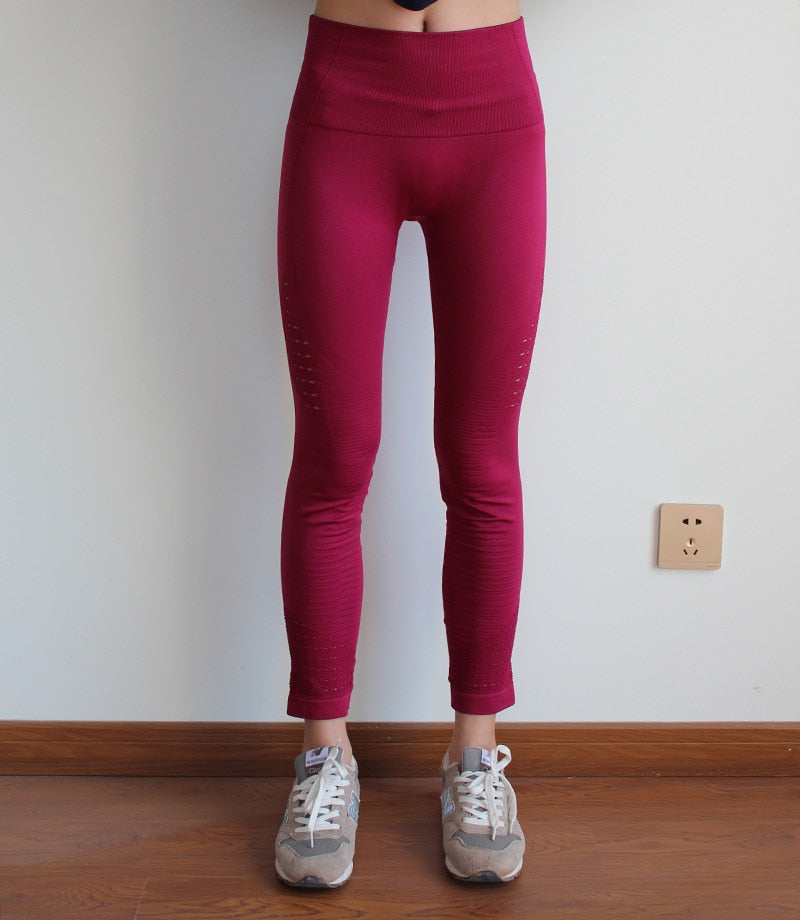 Seamless Shark Yoga Pants Women High Waist Stitching Hollow Sport Pants Female Running Training Fitness Gym Leggings Stretchy | Vimost Shop.