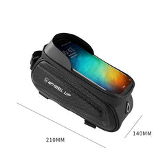 Wheel Up Reflective MTB Bike Bag Touchscreen Bicycle Frame Hard Shell Bags Waterproof Front Top Tube Phone Case Bike Accessories