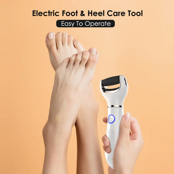 Electric Foot Heel Care Tool Cordless Electric Callus Remover Powerful Rechargeable Electric Shaver with Waterproof Roller Heads | Vimost Shop.