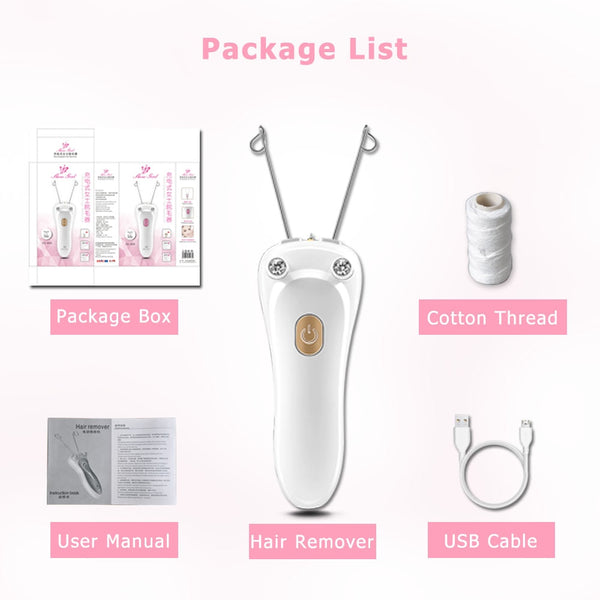Electric Hair Remover Women Beauty Epilator USB Rechargeable Body Facial Hair Removal Defeatherer for All Body Parts | Vimost Shop.