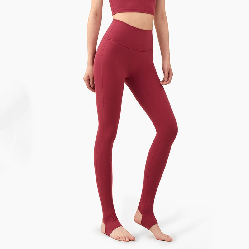 Seamless Yoga Leggings No T Stripe Fashion Squat Proof High Waist Fitness Gym Pant Peach Butt Active Workout Solid Leggings | Vimost Shop.
