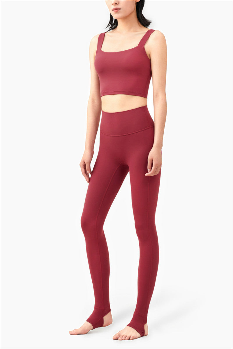Seamless Yoga Leggings No T Stripe Fashion Squat Proof High Waist Fitness Gym Pant Peach Butt Active Workout Solid Leggings | Vimost Shop.