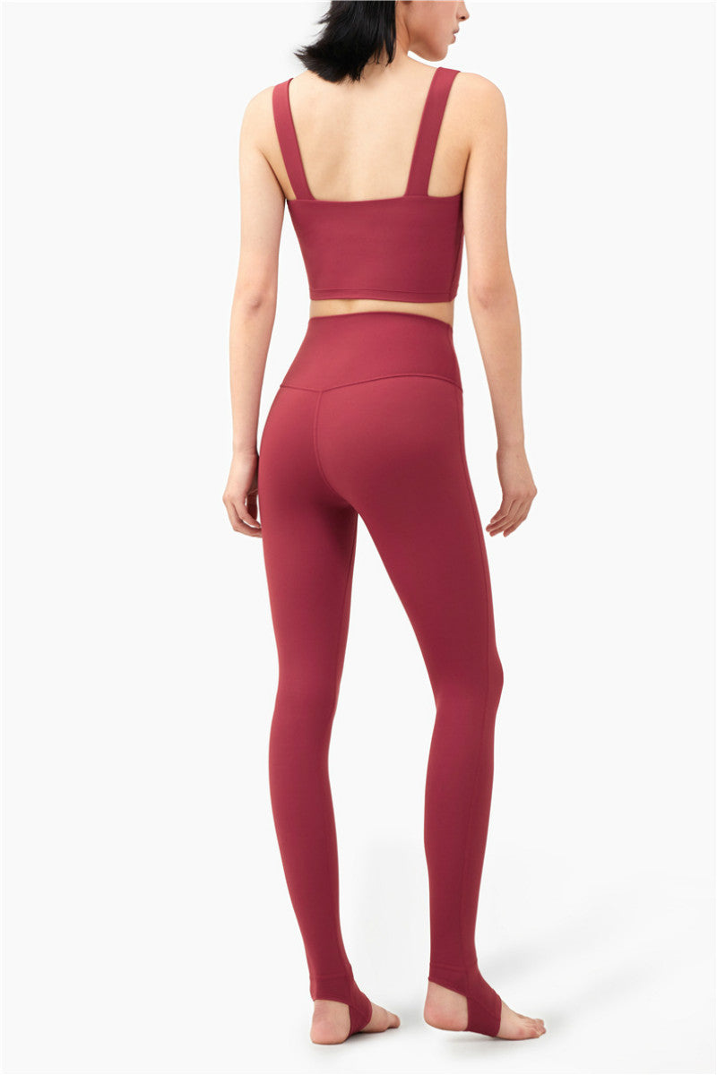 Seamless Yoga Leggings No T Stripe Fashion Squat Proof High Waist Fitness Gym Pant Peach Butt Active Workout Solid Leggings | Vimost Shop.