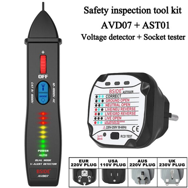 Non-contact Voltage Detector indicator AVD07 Smart Electric Pen Tester Live/Neutral wire distinction Continuity check NCV | Vimost Shop.