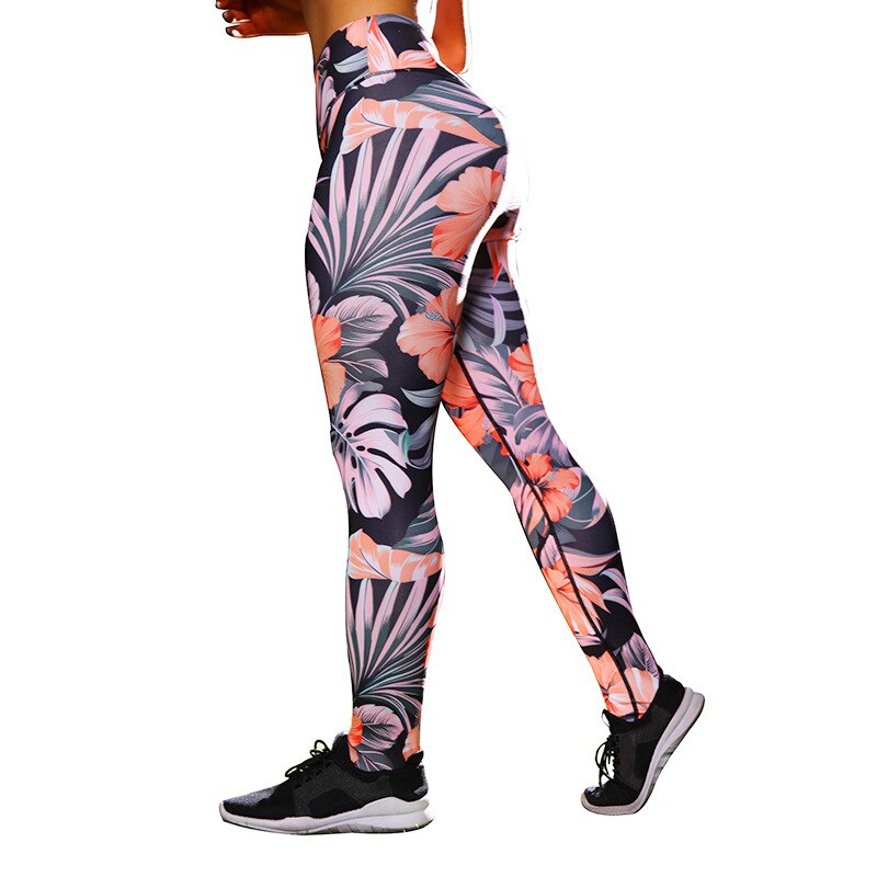 Floral Print Yoga Suit Gym Fitness Two Piece Set Tank Crop Top Leggings Tracksuit Fashion Running Sports Set Casual Outdoor Set | Vimost Shop.