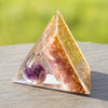 Handmade Amethyst Crystal Sphere Orgonite Pyramid Strawberry Crystal Reiki Chakra Energy Orgone Collection Emf Protection | Vimost Shop.