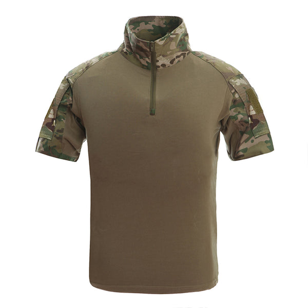 Mens Camouflage Tactical T Shirts Summer Short Sleeve Airsoft Army Combat T-shirts Performance Tops Military Clothing | Vimost Shop.