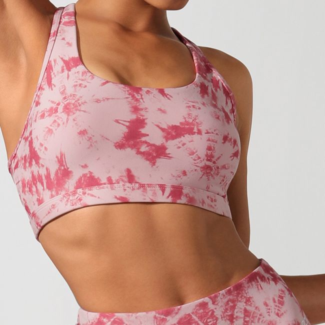 Women Tie Dye Print Yoga Suit Gym Slim Tracksuit Tank Crop Top Leggings Two Piece Set Casual Sports Running Suit  Hot Sale | Vimost Shop.