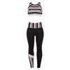 Women Striped Yoga Gym Set Fashion Outdoor Fitness Workout Set Casual Tank Crop Top Leggings Sports  Shaping Two Piece Set | Vimost Shop.