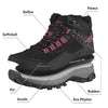 Women Winter Hiking Boots Waterproof Platform Ankle Sports Shoes PU Snow Rubber Sneakers Warm Short Plush Reflective New | Vimost Shop.