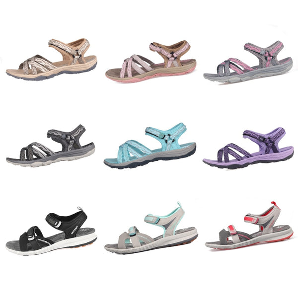 Sandals Women Summer Outdoor Casual Flat Print Ladies Comfortable Breathable ShoesNew Female Beach Fashion Party | Vimost Shop.