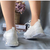 Mesh Air-Cushion Women Sneakers White Women's Sports Shoes Platform Knitted Running Shoes Lightweight Summer Autumn | Vimost Shop.