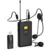 Wireless Lavalier Microphone for PC & Mac, Condenser Microphone with USB Receiver for Interview, Recording & Podcast