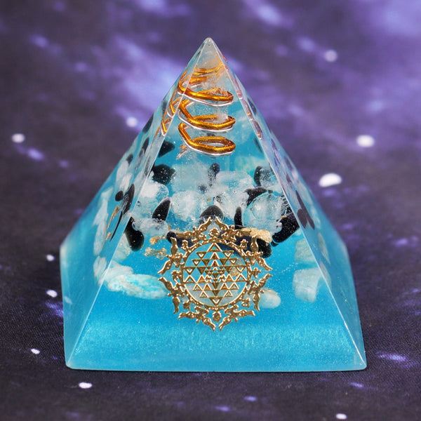 Orgonite Pyramid Natural Crystal Energy Chakra Chamuel Cure Anxiety Resin Pyramid Jewelry Decoration Crafts | Vimost Shop.