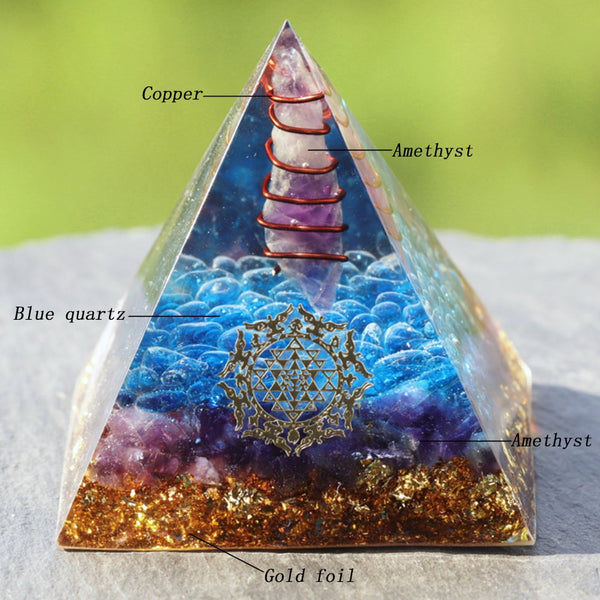 Orgonite Energy Pyramid Decoration Orgone Accumulator Stone That Changes The Magnetic Field Of Life Reiki Healing Resin Jewelry | Vimost Shop.