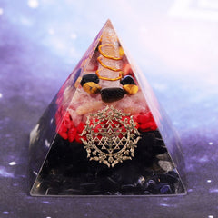 Healing Crystal Energy Converter Orgonite Pyramid Resin Orgone Stone Lucky Figurine Decor For Reiki Chakra Balancing | Vimost Shop.