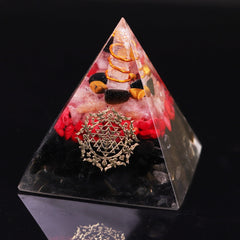 Healing Crystal Energy Converter Orgonite Pyramid Resin Orgone Stone Lucky Figurine Decor For Reiki Chakra Balancing | Vimost Shop.