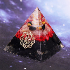 Healing Crystal Energy Converter Orgonite Pyramid Resin Orgone Stone Lucky Figurine Decor For Reiki Chakra Balancing | Vimost Shop.