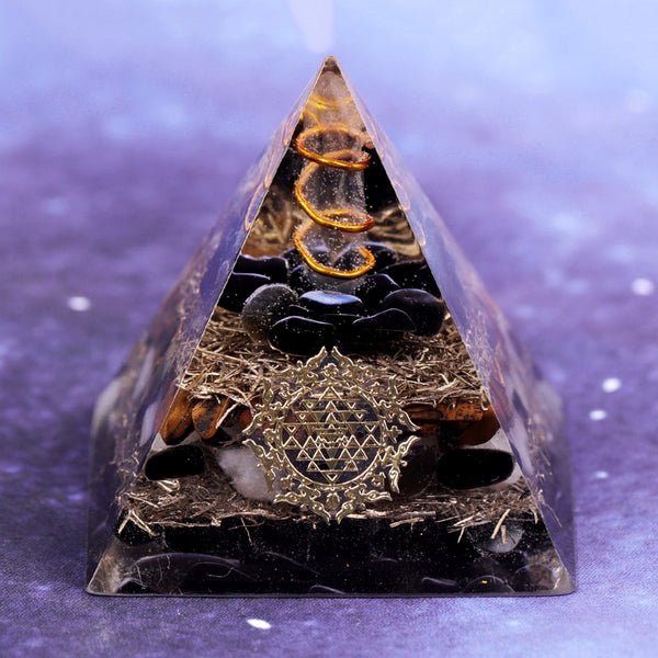 Natural Obsidian Orgone Pyramid Reiki Healing Metaphysical Crystal Chakra Balancing Energy Generator Emf Protector | Vimost Shop.