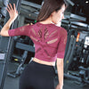 Seamless Sports Yoga Top Fitness Tracksuit Fashion Half Sleeve Crop Hollow Out Back Top Sportswear Gym Workout Casual Clothing | Vimost Shop.