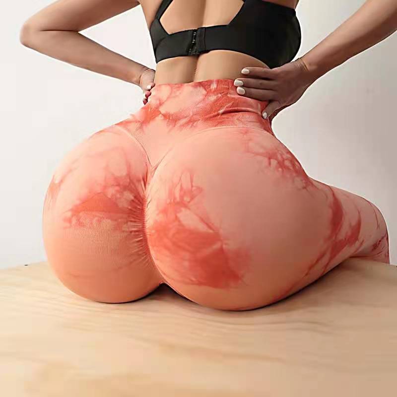Tie Dye Print Yoga Leggings High Elastics High Waist Gym FItness Slim Pants Women Workout Push Up Running Sports Fashion Trouser | Vimost Shop.