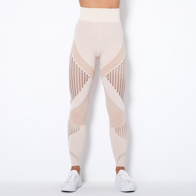 Autumn Seamless Yoga Set Women Gym Clothes Long Sleeve Crop Top Hollow Out Leggings Tracksuit Workout Sports Fitness 2 Piece | Vimost Shop.
