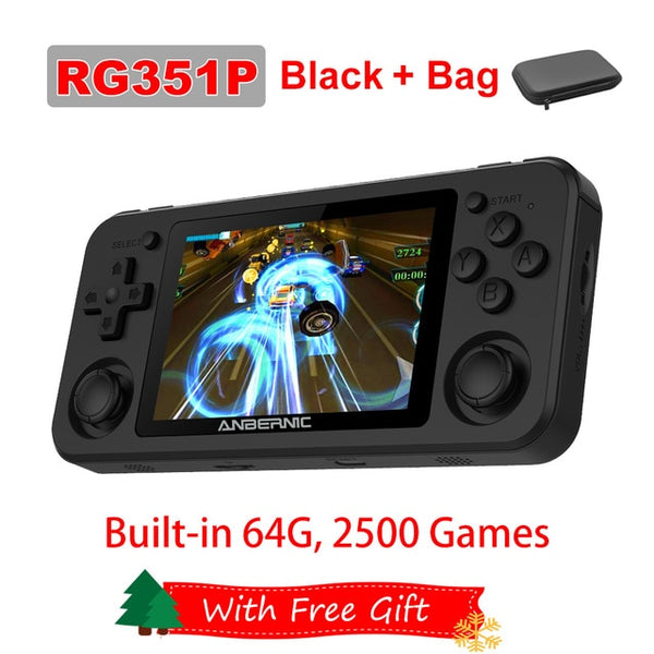 RG351P Handheld Game Player 64GB Emuelec Open System PS1 64Bit 2500 Games IPS Screen Portable RG350P Retro Game Console | Vimost Shop.