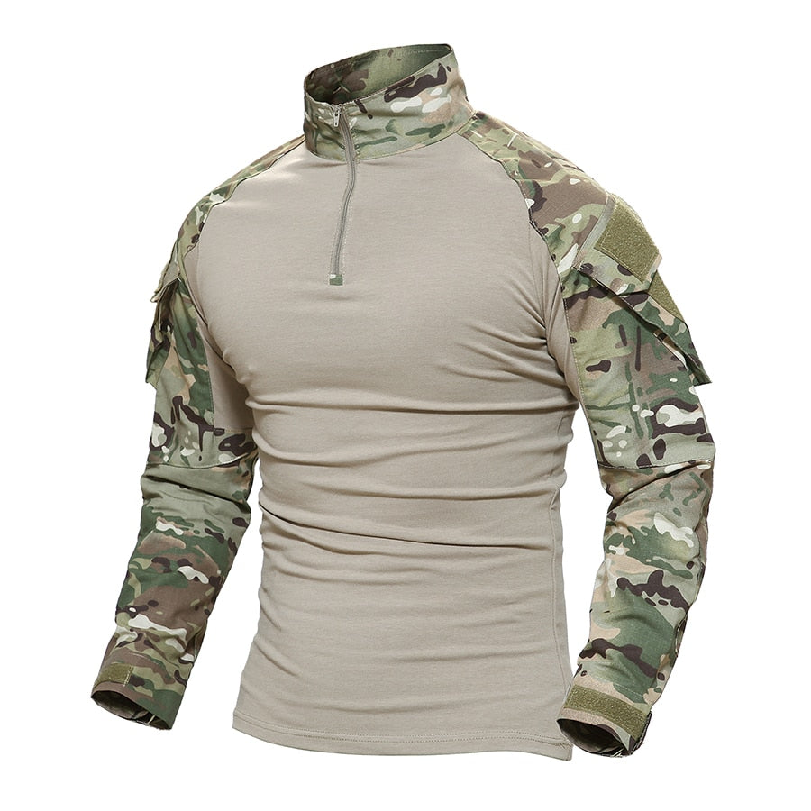 Men Camouflage Tactical T-shirts Summer Army Combat T Shirt Cotton Military T-shirt Airsoft Paintball Hunt Clothing Men | Vimost Shop.