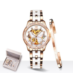 Mechanical Women Watch Fashion Switzerland Luxury Brand Ladies WristWatch Automatic Ceramic Hollow Design montre femme | Vimost Shop.