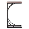 54*30.5*21CM Leaf Pattern Iron Side Table Coffee Table Brown for living room bedroom dining room with a contemporary end table | Vimost Shop.