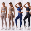 Seamless Python Pattern Yoga Set Gym Clothing Fashion Tank Crop Top Leggings Suit Push Up Workout Training Running Tracksuit | Vimost Shop.