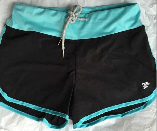 Women Color Patchwork Yoga Shorts Loose Drawstring Double Anti-exhaust Short Pants Casual Sports Running Gym Fitness Shorts | Vimost Shop.