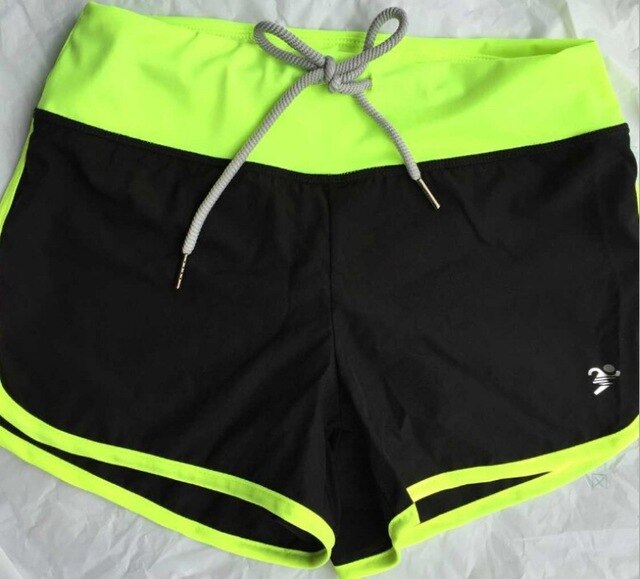 Women Color Patchwork Yoga Shorts Loose Drawstring Double Anti-exhaust Short Pants Casual Sports Running Gym Fitness Shorts | Vimost Shop.