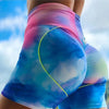 Seamless Tie Dye Print Sport Yoga Shorts Gym Clothing High Elastics Workout Push Up Running Short Pants For Women Female Outfits | Vimost Shop.