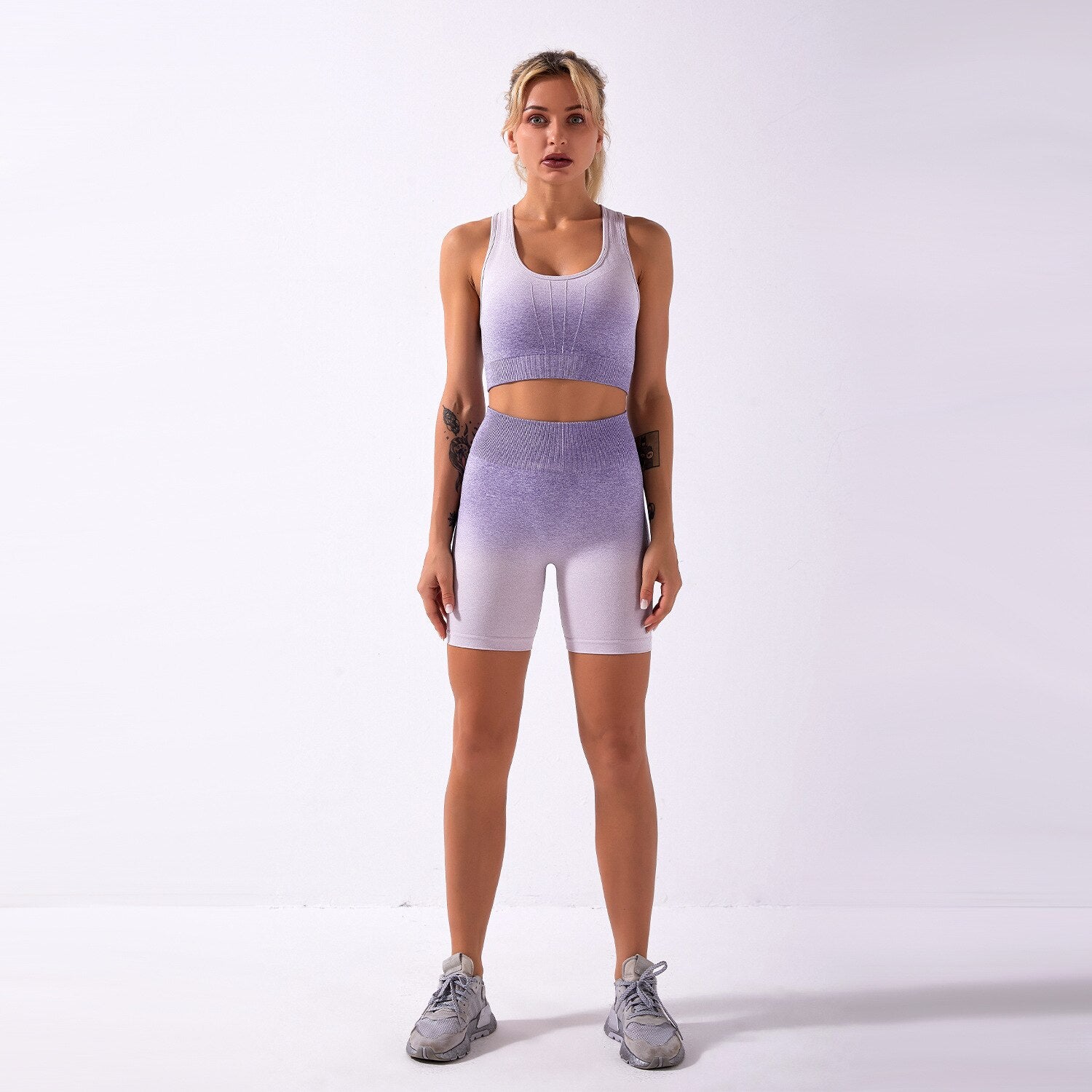 Sportswear Yoga Shorts Set Women GYM Clothing Tank Crop Top And Shorts Two Piece Set Casual  Workout Push Up Active Tracksuit | Vimost Shop.